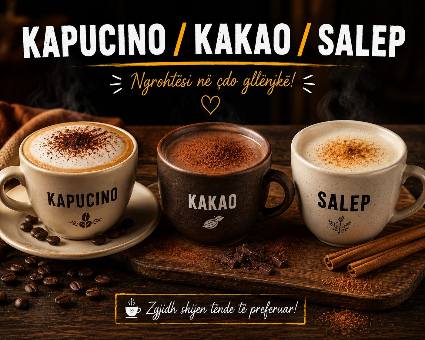 Kapucino/Kakao/Salep